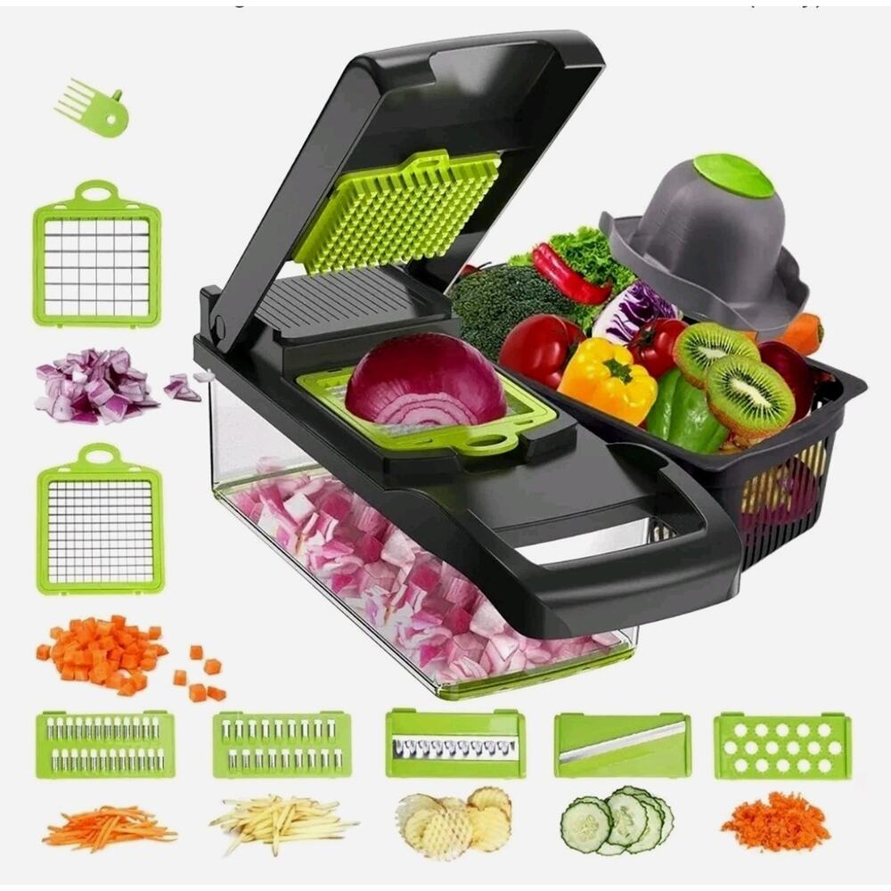 Multipurpose Chopper: Kitchen Dicer, Grater, Peeler for Fruits, Veggies & More